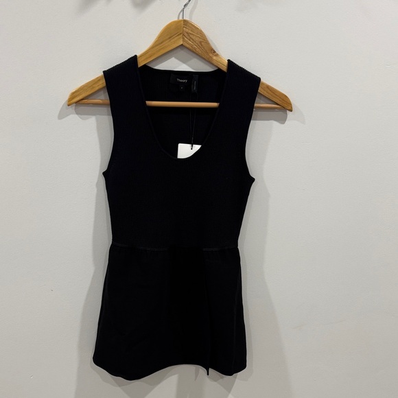 Theory Ribbed Black Knit Topteory size p - Picture 1 of 7